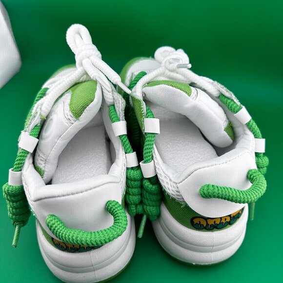 MEN's COLORBLOCK LACE-UP FRONT FRAYED HEM MESH SPLICED SNEAKERS SIZE 44 (11-11.5 - Picture 6 of 10